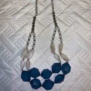 Gorgeous Blue and cream Necklace Set
